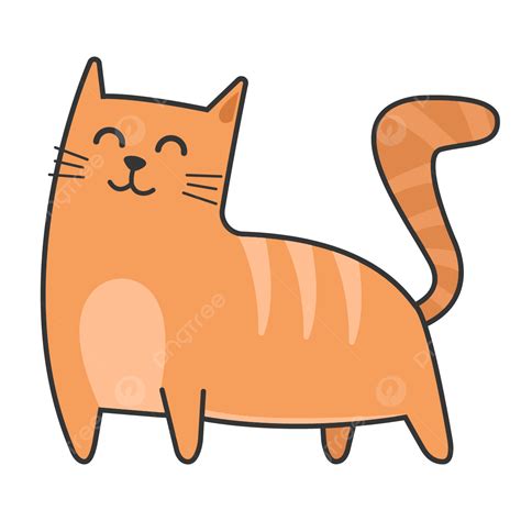 Orange Cat Clipart Transparent Background Cat Cute Orange Cat Doodle