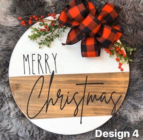 Merry Christmas Sign Christmas Signs Wood Christmas Door Decorations