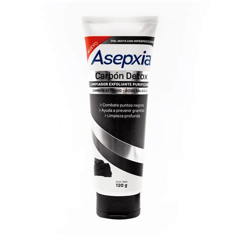 asepxia limpiador exfoliante carbón detox 120g farmaplus