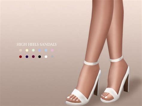 Ts4 Cute Chunky Heels The Sims 4 Shoes The Sims 4