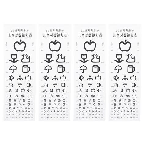 Buy Tofficu 4 Pcs Eye Chart Snellen Eye Chart Kindergarten Distance