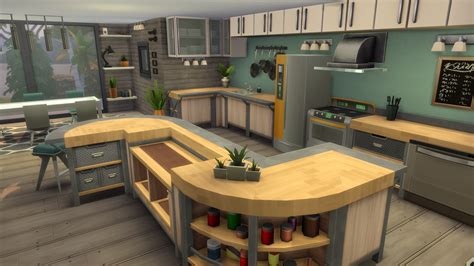 A Fresh Modern Kitchen Using Only Base Game Thesims