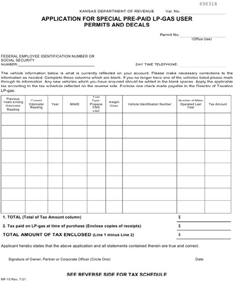 Form Mf 10 Download Fillable Pdf Or Fill Online Application For Special