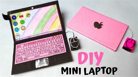 How To Make Mini Laptop With Paper And Cardboard At Home Diy Crafts