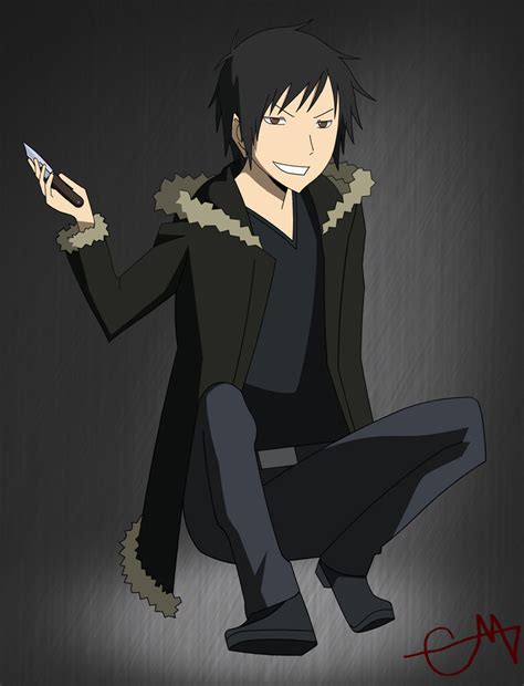 Izaya Crouching By Crimsonmayhem On Deviantart