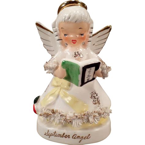 Vintage September Birthday Angel - Sweet Napco Porcelain Figure | Birthday angel, September ...