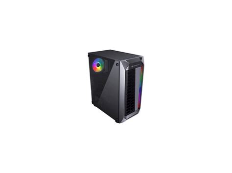 Cougar Mx410 Black Powerful And Compact Mid Tower Case With Dual Rgb