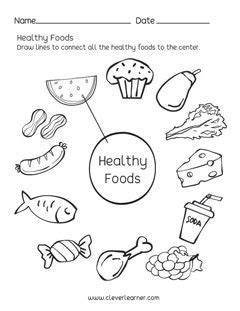 Check spelling or type a new query. Healthy Foods matching worksheets for preschool | Healthy ...
