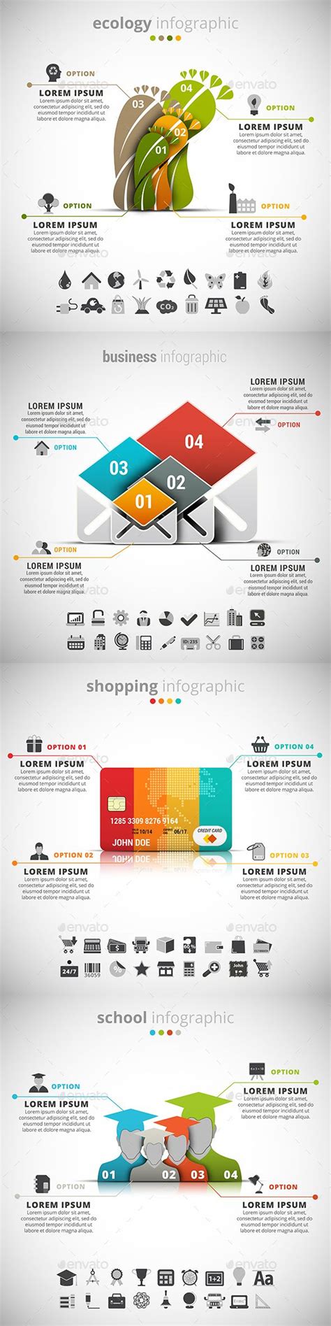 Business Infographic 4 In 1 Business Infographics Bundle