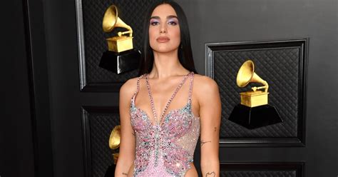 Dua Lipa S Butterfly Versace Dress At The Grammys Popsugar Fashion