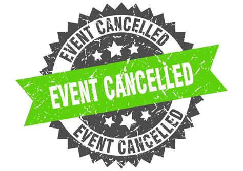 Event Cancelled Stamp Event Cancelled Grunge Round Sign Stock Vector