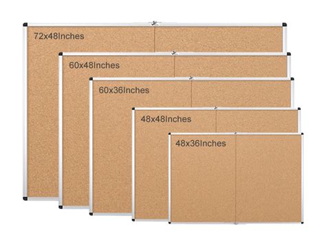 Viz Pro Large Cork Bulletin Board Foldable Noticeboard 60 X 48 Inches Silver