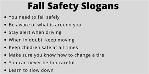 195 Fall Safety Slogans And Taglines That You Will Like Very Much