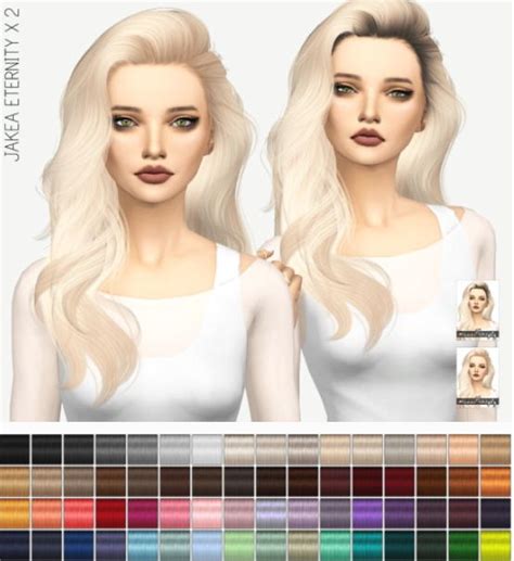 Miss Paraply Jakea Eternity Hair Solids And Dark Roots Sims 4
