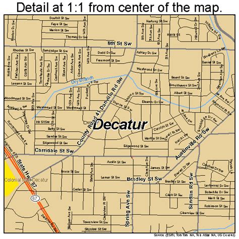Decatur Alabama Street Map 0120104