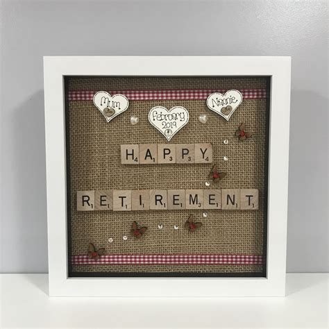 Happy Retirement Crafty Monkey Unique Personalised Wedding Frames
