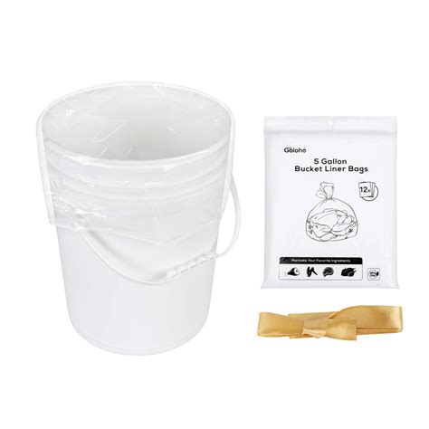 Buy Extra Heavy Duty 5 Gallon Bucket Liner Bags With Ribbon 12roll For
