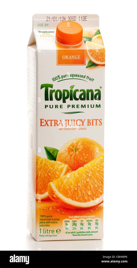 1 Litre Carton Of Tropicana 100 Per Cent Pure Premium Orange Juice With