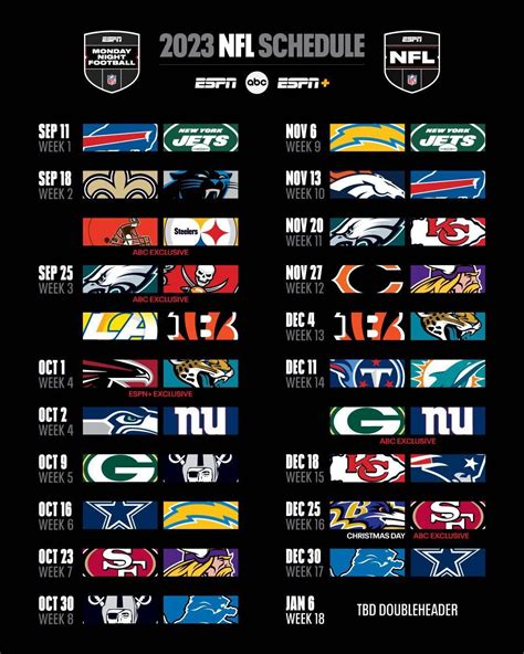 Espn On X The 2023 24 Monday Night Football Schedule Is Here