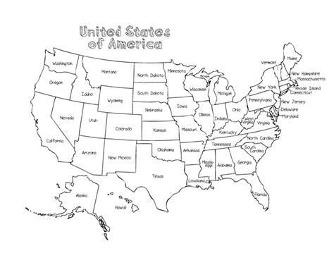 Map Of The United States With State Names And Capitals And Travel