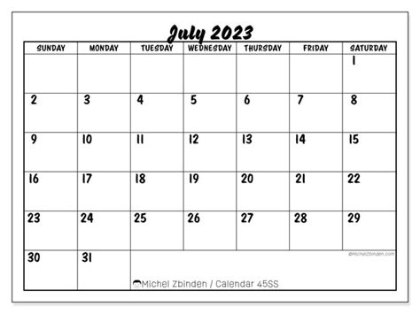 Free Printable July 2023 Calendars Download July 2023 Calendar Free