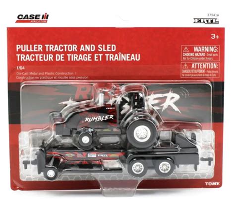 Ertl 164 Case Ih Red Rumbler Tractor Puller Wpulling Sled Set Nip