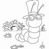 Coloring Inchworm Smart Printable Freeprintablecoloringpages Insects Getcolorings sketch template