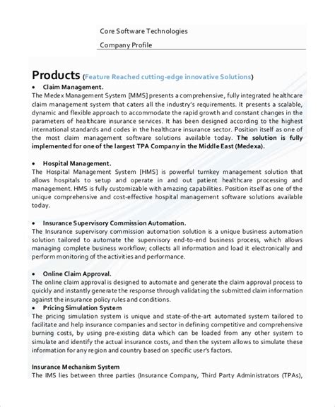 sample company profiles