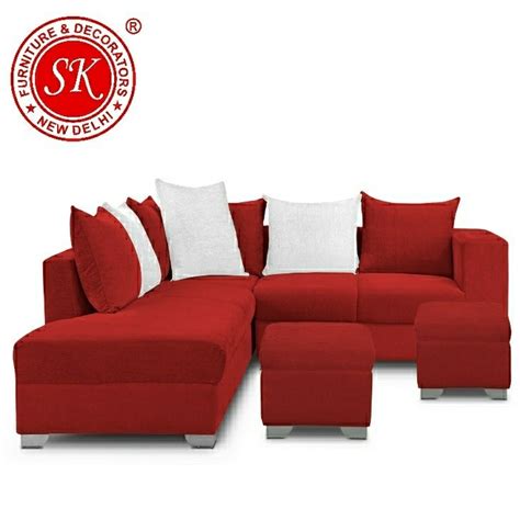 Skf Decor Red Designer L Shape Sofa Set 2 Years Rs 22500 Set Skf Decor Id 20251218691