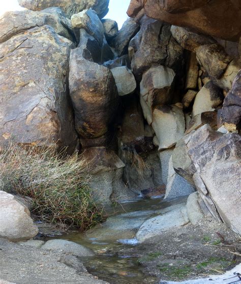 A Dwindling Waterfall The Morning After In Joshua Tree Ca