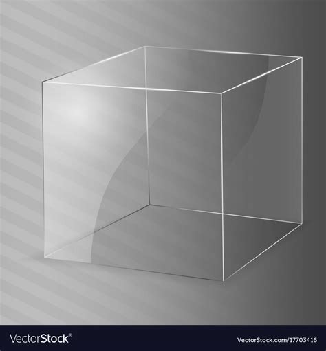 Glass Cube Royalty Free Vector Image Vectorstock
