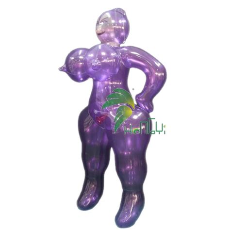 Hongyi Toys Inflatable Purple Girl With Custom Big Boobs Inflatable Sph