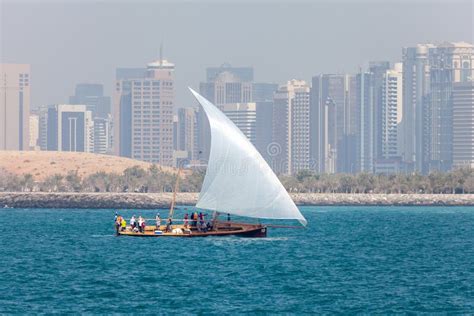 Abu Dhabi Uae March 17 2013 Traditional Dhow Sailing Race In Abu