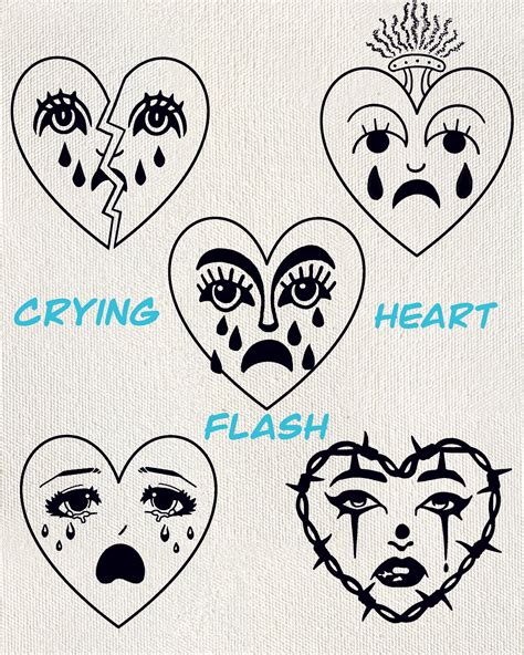 Update More Than 82 Traditional Crying Heart Tattoo Flash Super Hot