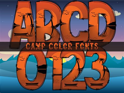 Camp Font By Color Alphabet · Creative Fabrica