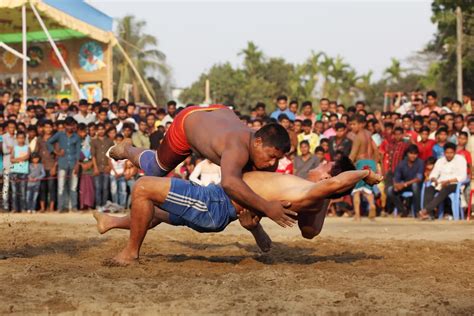 Traditional Kusti Wrestling Competition Of Tribal People