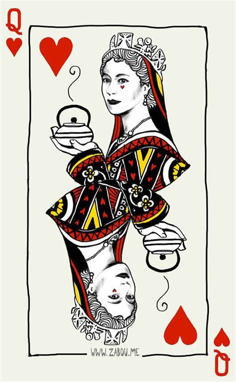 Playing Cards Design Queen Of Hearts Card Playing Card Art