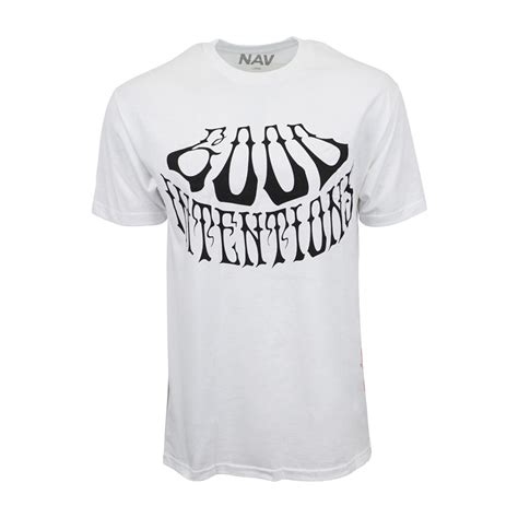 New Vlone X Nav Good Intentions T Shirt Authentic White Ebay