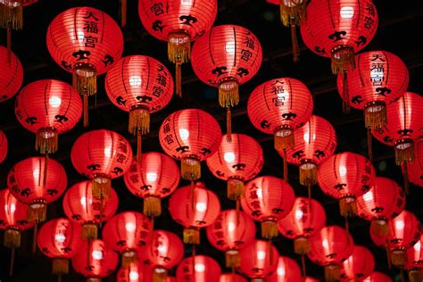 Hd Wallpaper Photo Of Red Paper Lanterns Asian Blur Chinese Close