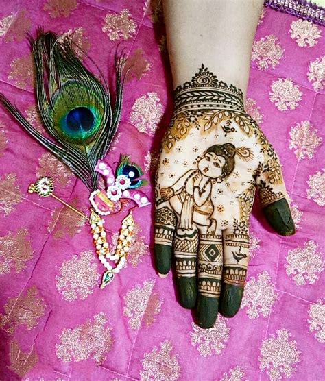 Best 20 Janmashtami Mehndi Design Mixing Images