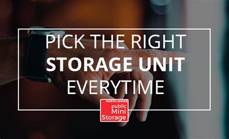 Pick The Right Storage Unit Blog North Shore Mini Storage