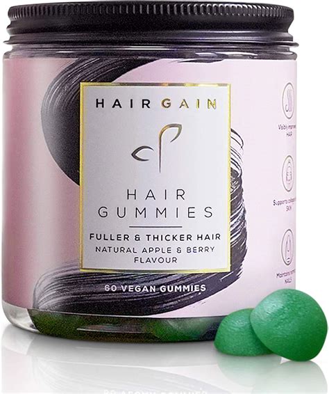 Hair Gain Hair Gummies Month Supply Gummies Fuller Thicker Hair In One Month Amazon Co Uk