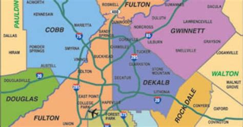 Atlanta Georgia County Map