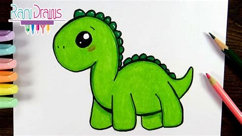 Cómo Dibujar Un Dinosaurio Kawaii How To Draw A Kawaii Dinosaur Youtube