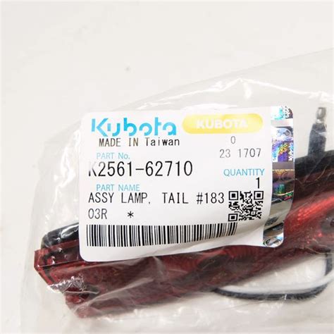 New Oem Kubota K2561 62710 Tail Lamp Assembly Canfield Parts