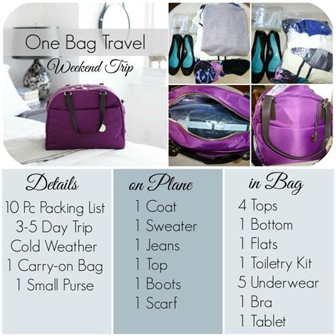 One Bag Travel How To Pack For A Weekend Trip Packing Tips For