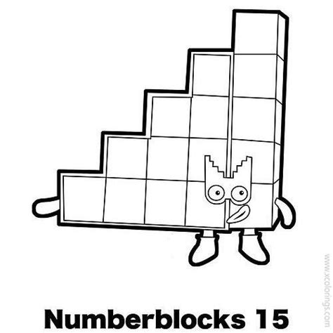 Numberblocks Coloring Pages 15