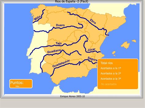 Mapa Interactivo De España Ríos De España ¿cómo Se Llama Fácil