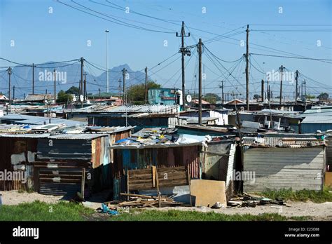 View Of Khayelitsha Township In Cape Town South Africa Stock Photo