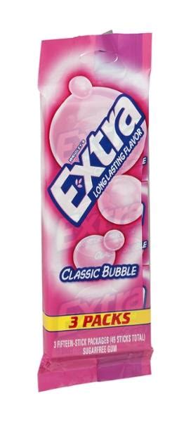 Extra Sugarfree Gum Classic Bubble 3pk Hy Vee Aisles